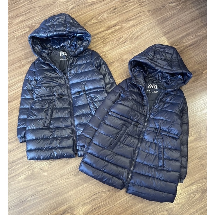 Áo phao BG za ra thắt eo siêu nhẹ size mẹ con A127