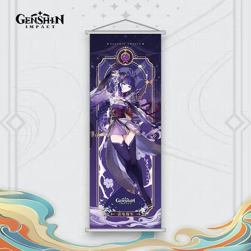 Poster vải game Genshin Impact 25x80cm
