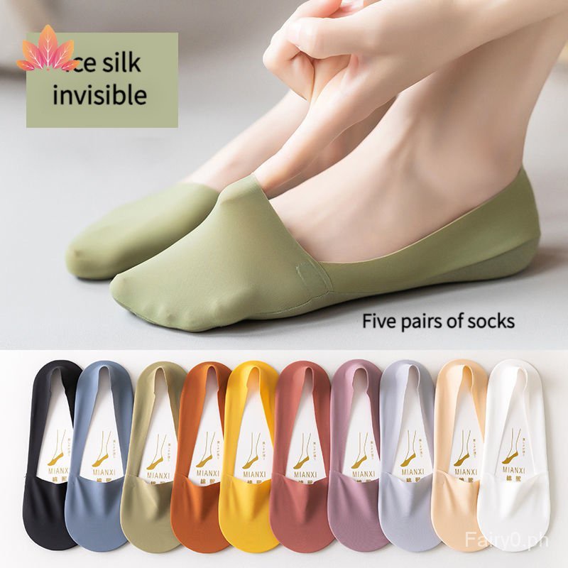 Vớ Thuyền Bằng Cotton Silicone Siêu Mỏng Thoáng Khí Chống Trượt Cho Nam Và Nữ JP5