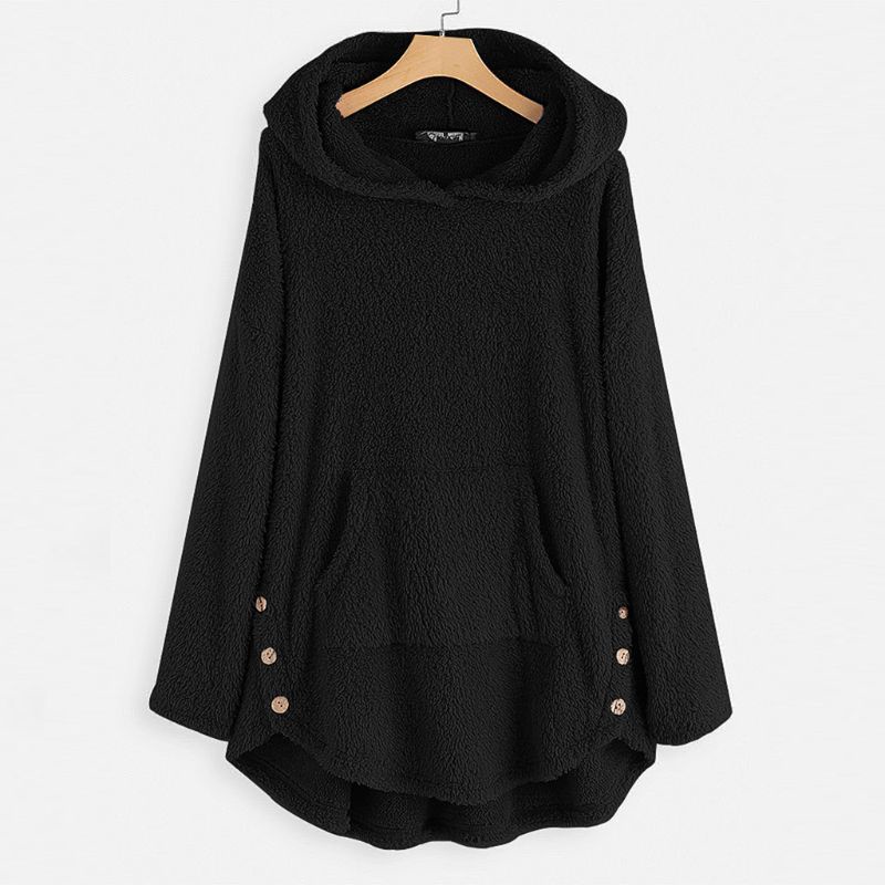 Áo Khoác Parka Lông Mềm Mại Dáng Dài Có Nút Cài Thời Trang Cho Nữ