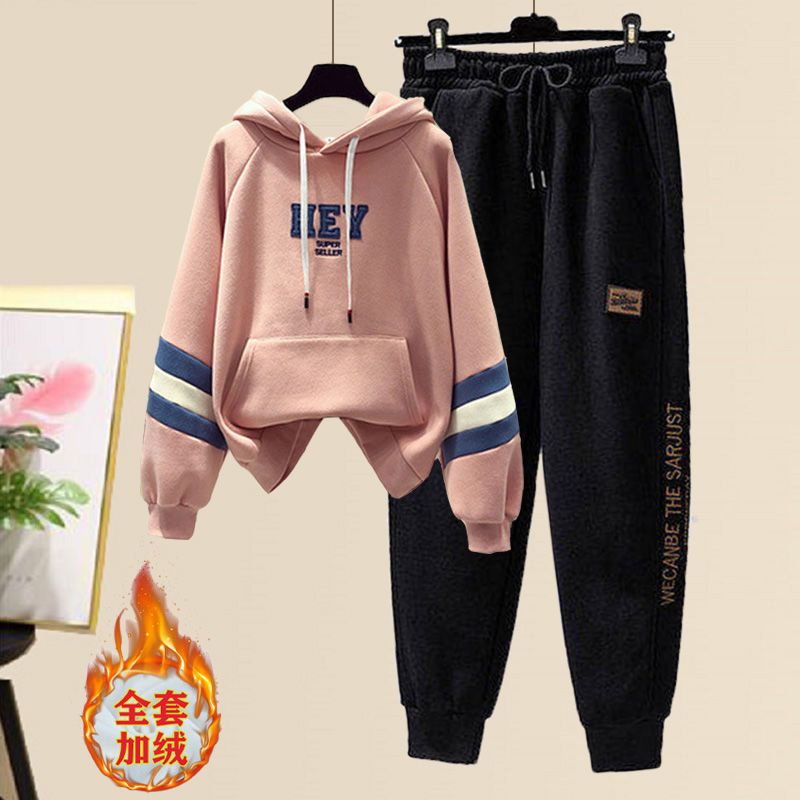 One Bộ Áo Nỉ Dày Dặn Phối Quần Legging Co Giãn Phong Cách Hàn Quốc Thời Trang Mùa Đông 2022