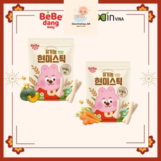 Bánh ăn dặm gạo lứt hữu cơ Bebedang vị Bí đỏ, cà rốt
