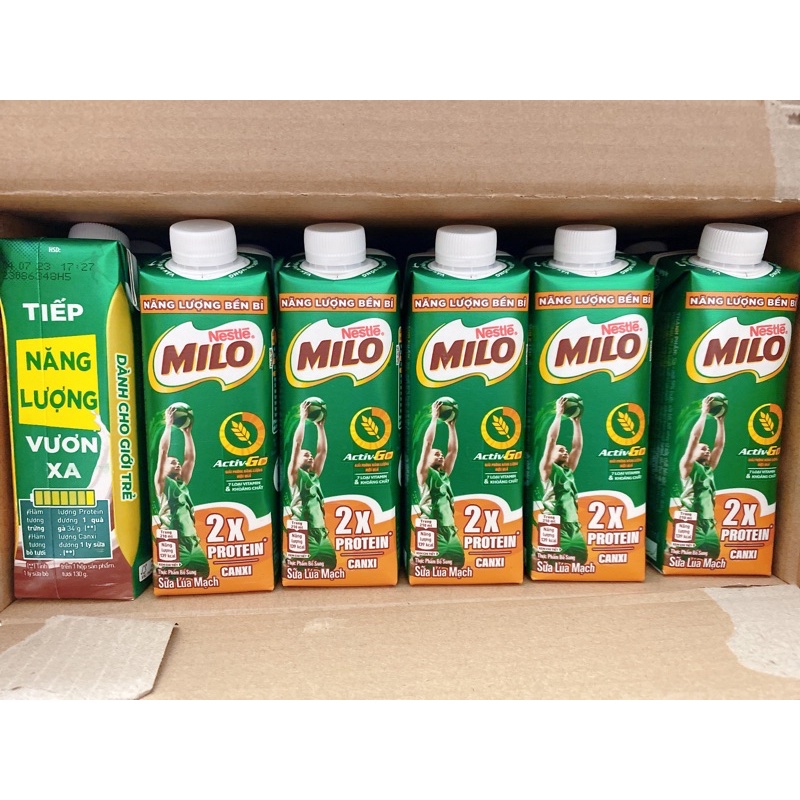 Hộp sữa milo lúa mạch 210ml