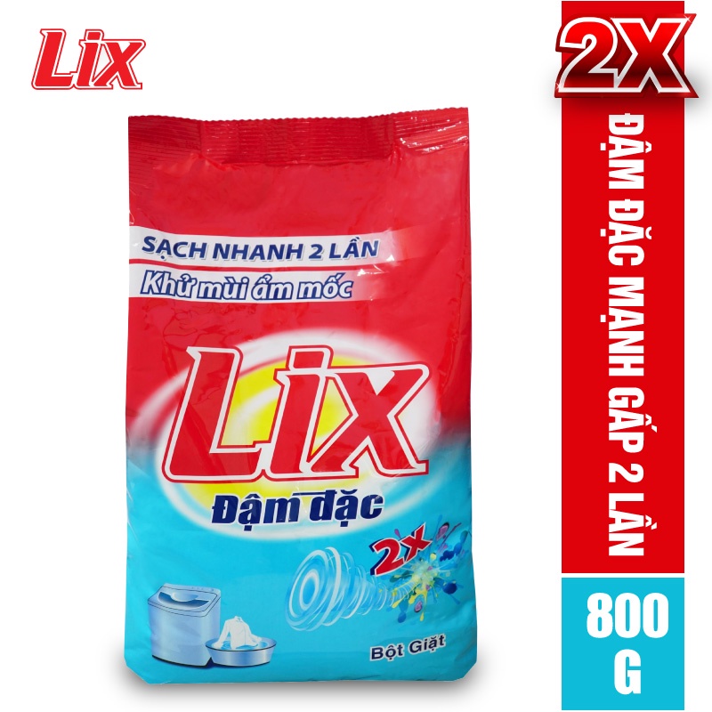 Bột giặt LIX extra đậm đặc 800g ED002