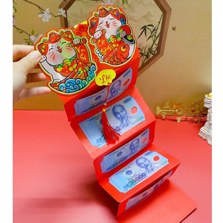 Bao Lì Xì Tết 2023, Bao Lì Xì Hoạt Hình Hình Mèo  MẪU Mới Chơi Tết Cực Kì Đáng Yêu Chất Liệu Giấy Cao Cấp