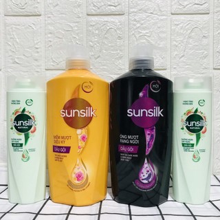 DẦU GỘI ĐẦU SUNSILK MỀM MƯỢT DIỆU KỲ 650ML TẶNG KÈM DẦU GỘI 140G