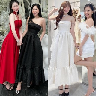 ĐẦM GẤM ỐNG CÚP NGỰC