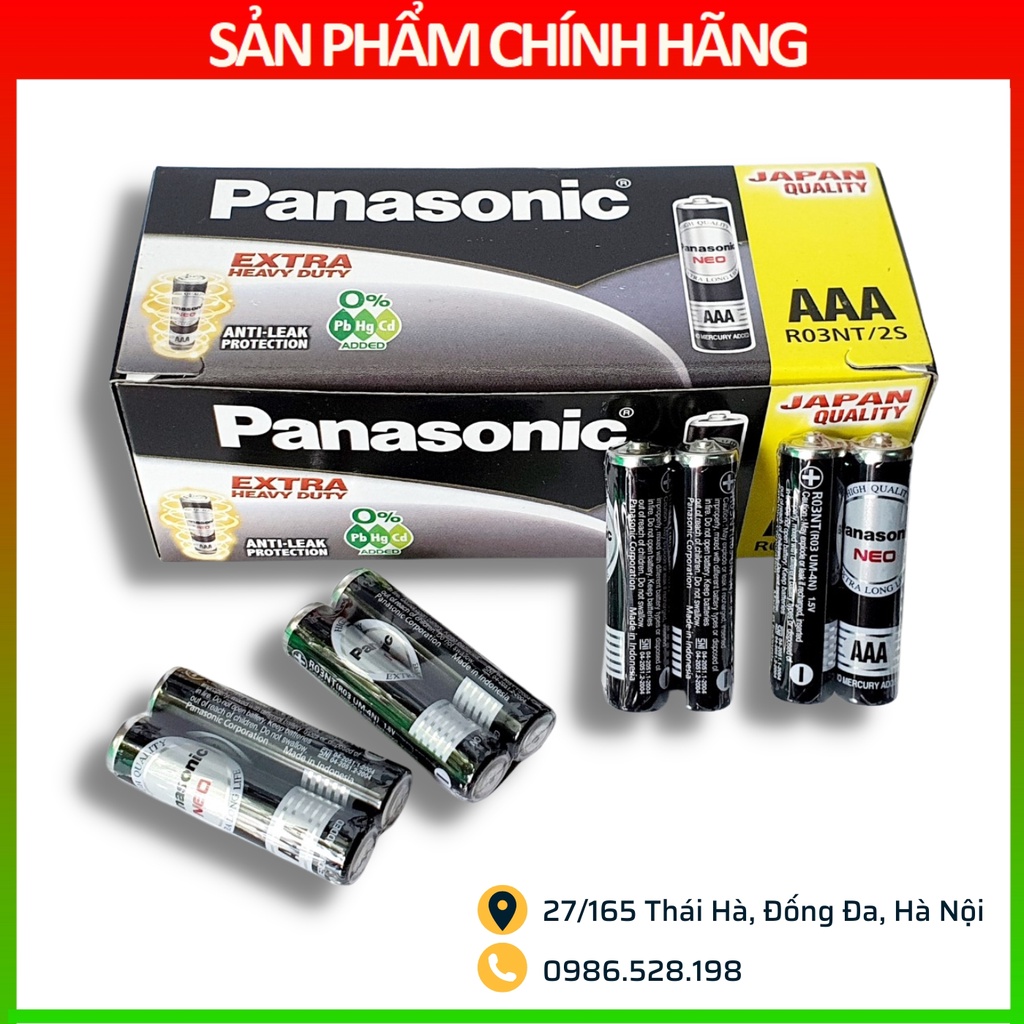 Pin tiểu Panasonic cỡ AA, AAA chính hãng, xuất xứ Indonesia