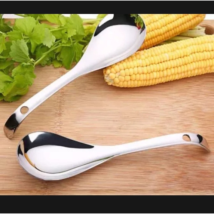 Muỗng múc canh inox HQ bền đẹp có móc treo tiện lợi muôi múc canh, súp
