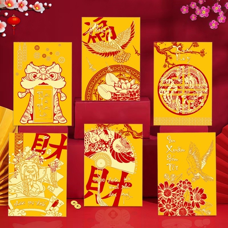 Combo Tệp 6 bao Lì Xì Tết