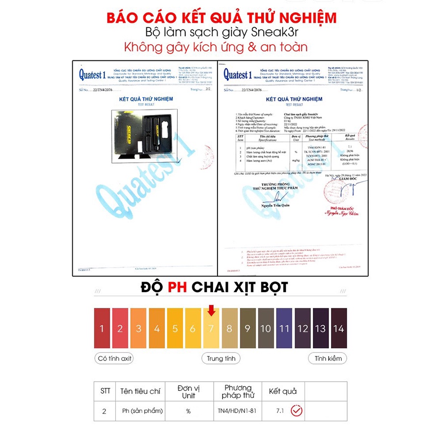 Chai Xịt Tạo Bọt Vệ Sinh Giày Cao Cấp Chuyên Sâu SNEAK3R 280ml (combo 4 món)