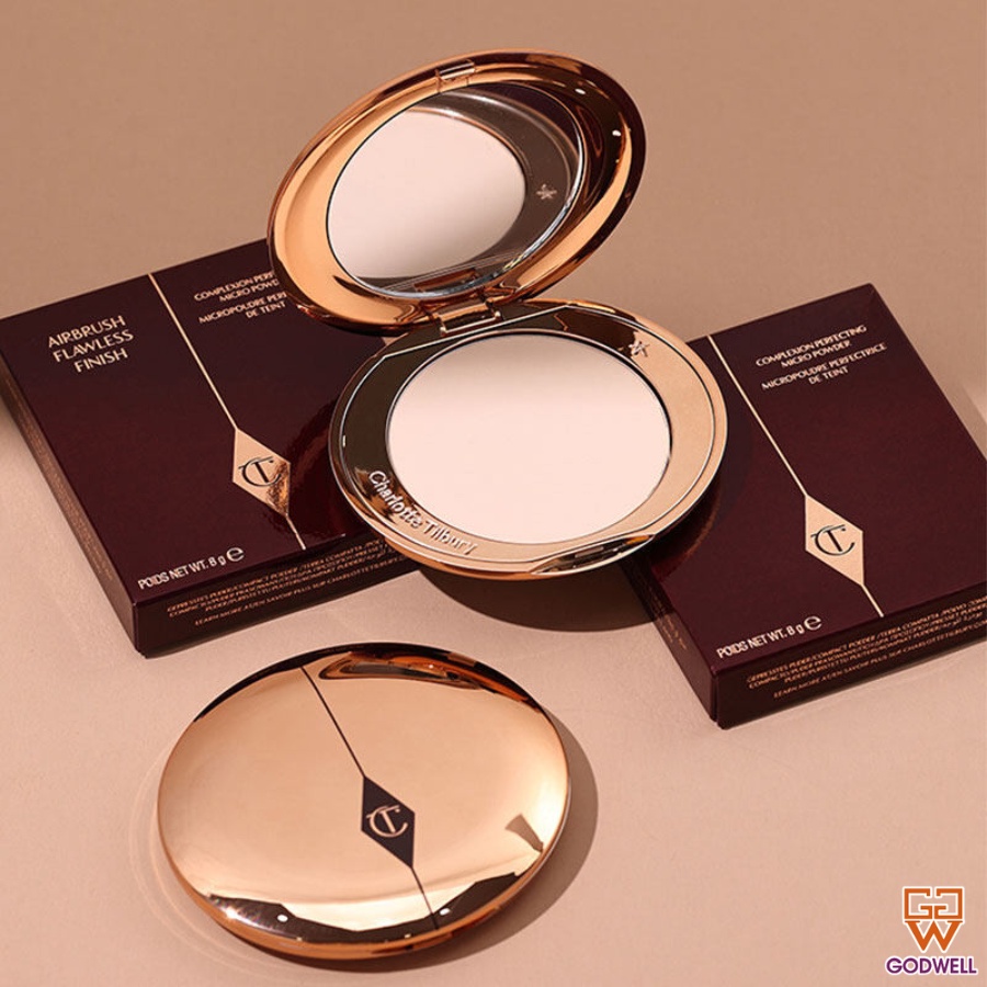 Phấn phủ kiềm dầu CHARLOTTE TILBURY Airbrush Flawless Finish Complexion Perfecting Micro Powder 8g