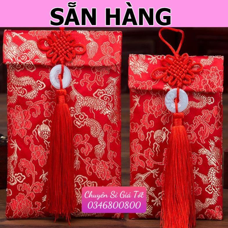 Bao Lì Xì Gấm Tết 2024- Bao Lì Xì Vải Gấm Cao Cấp , Bao Nạp Tài Mùa Cưới Vải Nhung nhiều hoa văn