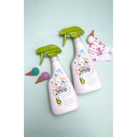 CHAI XỊT DIỆT KHUẨN ĐỒ CHƠI VÀ GHẾ ĂN CHO CON BABYGANICS