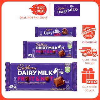 Socola Trái Cây Và Hạt Cadbury Dairy Milk Đủ Size