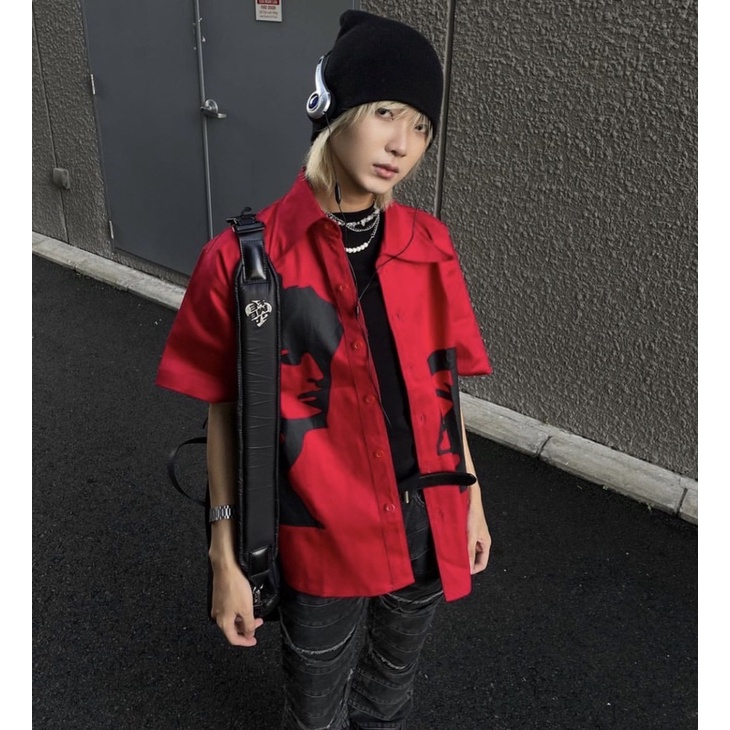 Áo Sơ Mi Shadowy Size M/L Color : Red Form : Oversize Chất Liệu : Denim | BigBuy360 - bigbuy360.vn