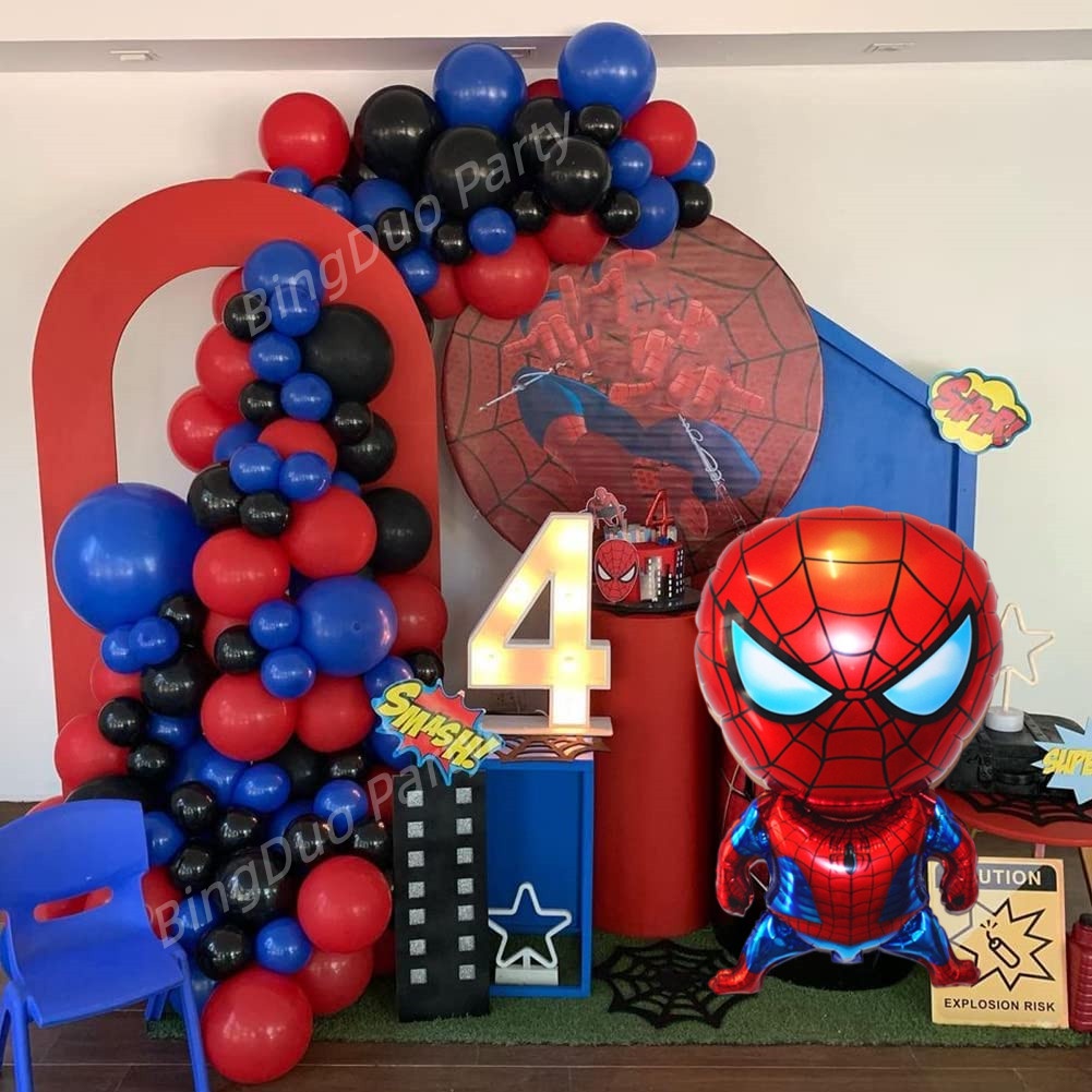 79 Chiếc Bộ Siêu Anh Hùng MARVEL Spider-Man Bóng Bay 32inch Số Đỏ Bóng Xanh Đỏ Đen Cao Su Bóng Trang