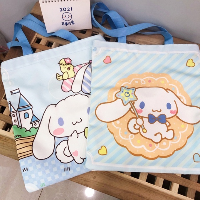 Túi Xách Đeo Vai Sức Chứa Lớn Mẫu 2021 Họa Tiết Chú Chó Tai To Cho Nữ