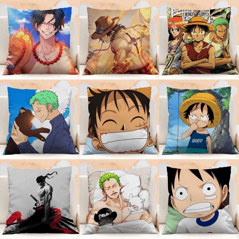Gối Đệm In Hình Nhân Vật Luffy Trong Phim Hoạt Hình One Piece