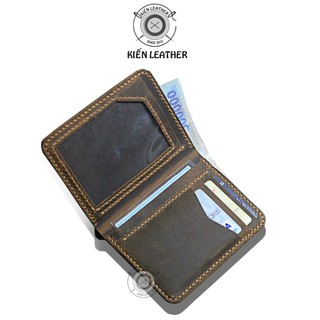 Ví nam dáng đứng Kiến Leather, size 9.5 x 12cm