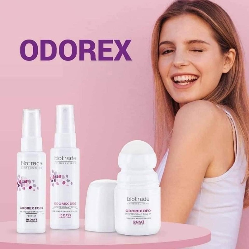Lăn khử mùi Odorex Deo Biotrade ngăn ngừa mồ hôi, hương thơm dễ chịu 40 ml (lăn nách)