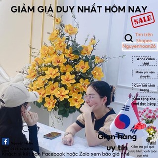 Cành Hoa Mộc Lan Đại 6 bông cao 130cm nhiều màu, phù hợp trang trí mọi không gian nhà cửa