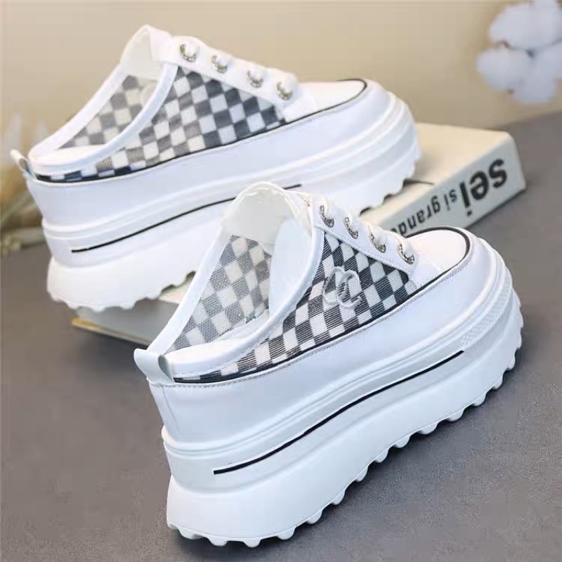 Giày sục thể thao đế bánh mì 9cm⚡️Andu Store⚡️ giày độn đế nữ