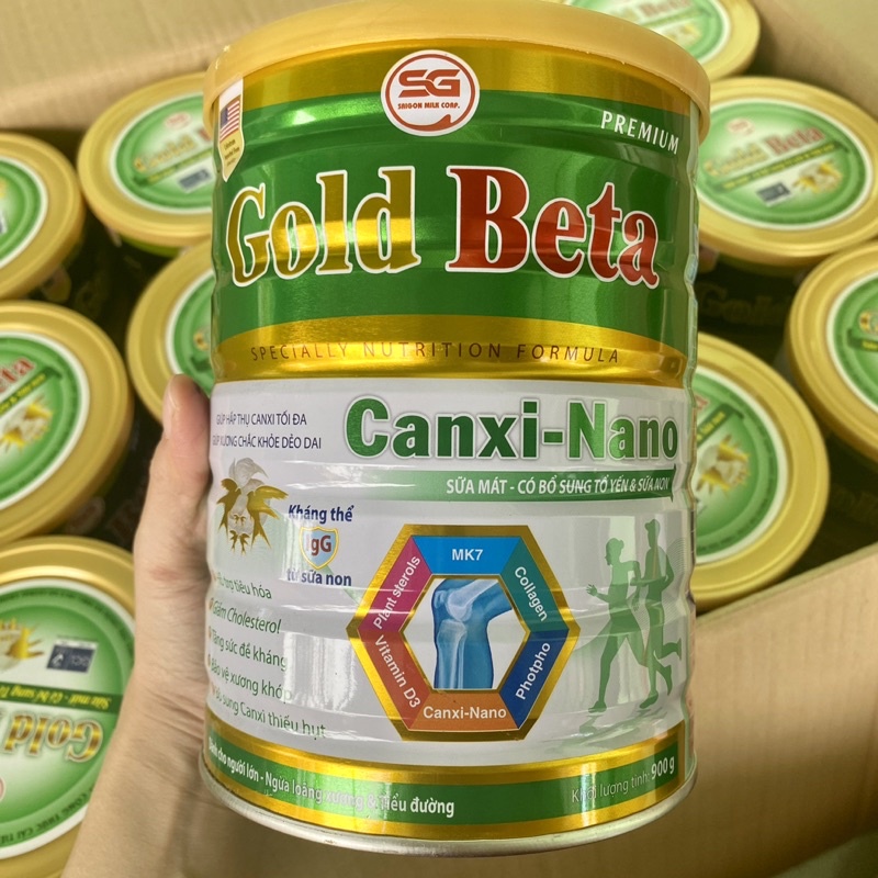 Sữa GOLD BETA Canxi Nano 900g - Sữa dành cho người già - Loãng Xương - Tiểu đường