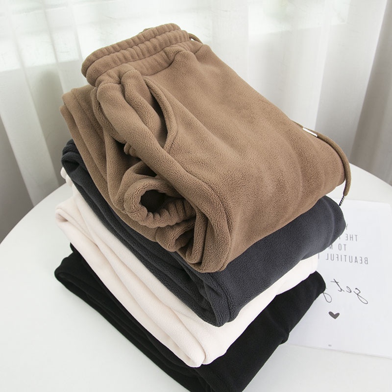 Winter New Product Stock Second Soft Glutinous Shake Fleece Close-up Guard Pants~Autumn and Winter Plush Thickened Sports Casual Pants Warm Pants