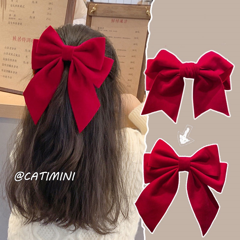 CATIMINI Kẹp Tóc Hình Nơ Xinh Xắn Đáng Yêu Mừng Năm Mới Cho Bé Gái