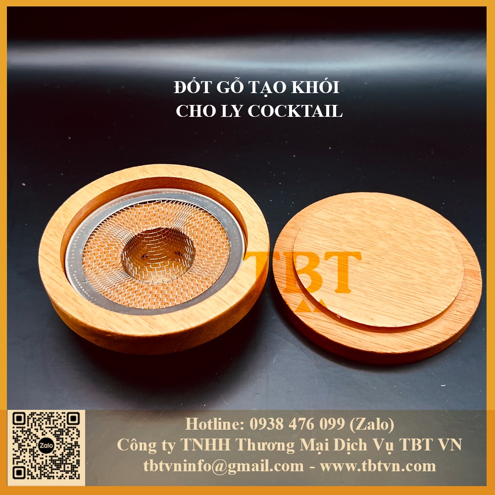 Dụng cụ đốt gỗ tạo khói cho ly Cocktail