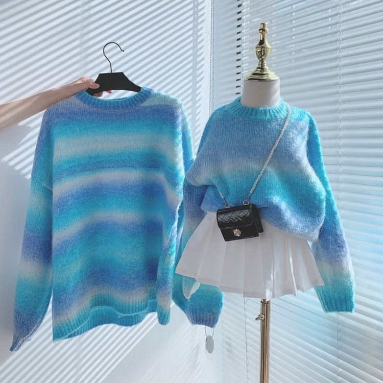 Áo Sweater Màu Gradient Cao Cấp Cho Mẹ Và Bé