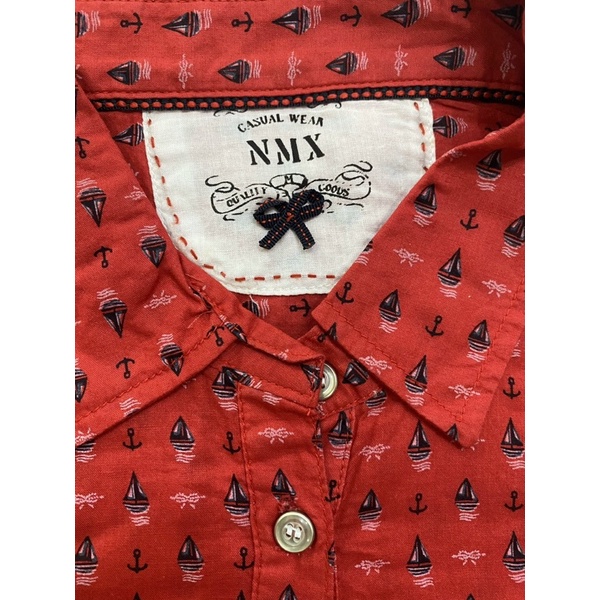 Áo sơ mi tay dài màu đỏ Nino.maxx  - Thanh lý vnxk