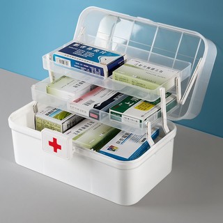 Large Capacity household multi-layer emergency medical box with handle medicine box regular small medicine box medicine box medicine box storage box