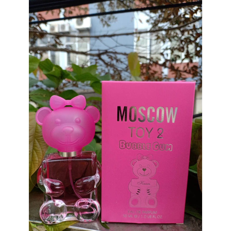 Nước Hoa Gấu Nam Nữ MOSCOW KARRI TOY 2 Bubble Gum Hộp Hồng