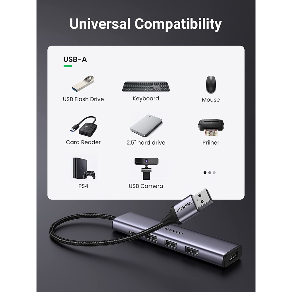 Bộ chia Hub USB 3.0 1 ra 4 cổng USB 3.0 Ugreen 20805 CM473
