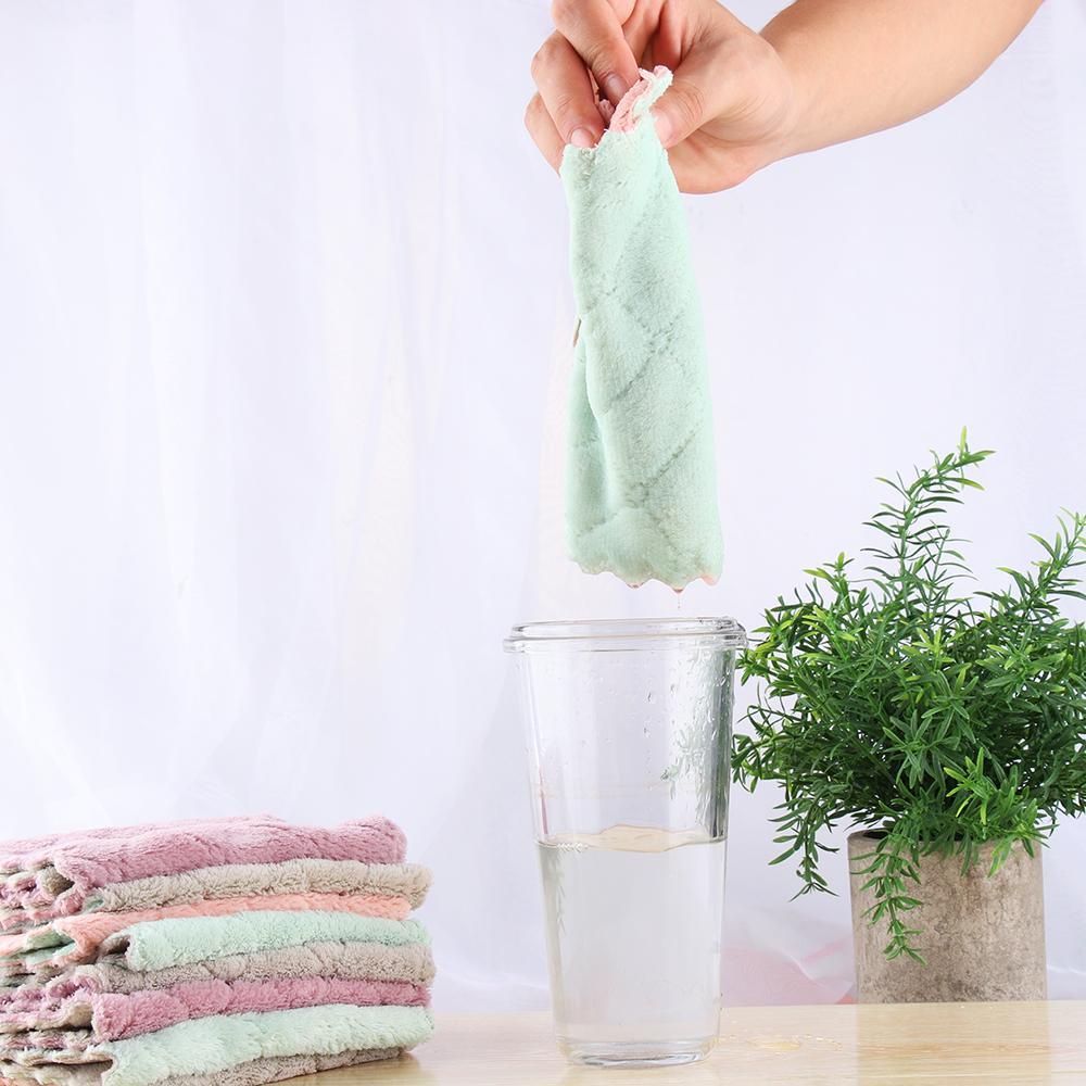 Set 1 / 5 Khăn Lau Chén Dĩa Siêu Thấm Hút Tiện Dụng Cho Nhà Bếp