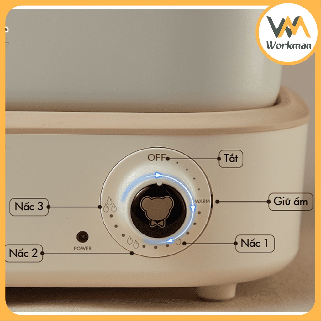 Nồi Lẩu Điện Đa Năng Bear DHG-C40M1 - 7 trong 1 - Nổi Lẩu Dung Tích 4L