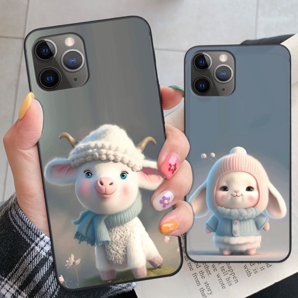 Ốp lưng iphone 11pro/11promax Viền Vuông in hình 12 con giáp Hot trend siêu dễ thương