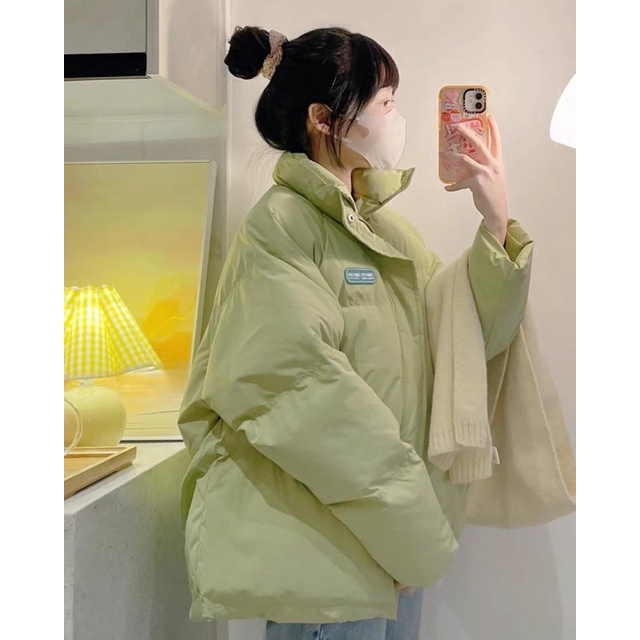 Áo khoác phao ấm áp màu xanh cốm KAMILA cực xinh dễ mặc | BigBuy360 - bigbuy360.vn