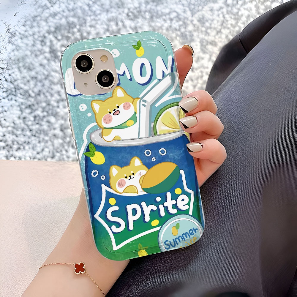 Ốp Điện Thoại Trong Suốt In Hình Đồ Uống Cho iphone 14promax 11 13 12 7Plus X XS Max