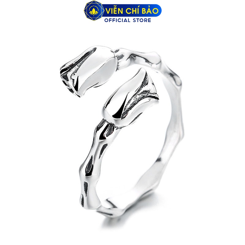 Nhẫn cành hồng new chất liệu bạc Thái 925 thời trang phụ kiện trang sức nữ Viễn Chí Bảo N000645