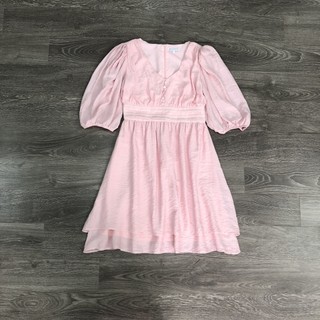 Đầm WAREH@USE xếp eo nút tay bồng