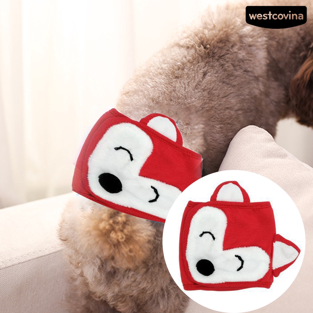 [Hot] [Hot]♝Tã Quần Bằng Vải Dệt Kim Chống Rò Rỉ In Họa Tiết Hoạt Hình Có Thể Điều Chỉnh Cho Cún Cưng