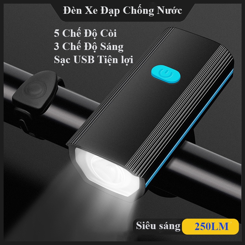 Đèn xe đạp thể thao led chống nước ĐÈN SÁNG CÒI TO xe đạp thể thao