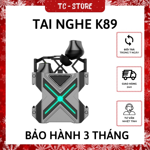 Tai Nghe Bluetooth 5.3 Không Dây K89, Nghe Nhạc 8 tiếng, Có Chế Độ Gaming, Âm Thanh 11D Bass Cực Căng, Chống Nước IPX5