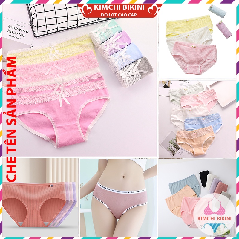 quần lót nữ viền ren vải mềm chống viêm nhiều màu sắc mẫu mã đa dạng KIMCHIBIKINI quần chip nữ xinh đẹp QL161