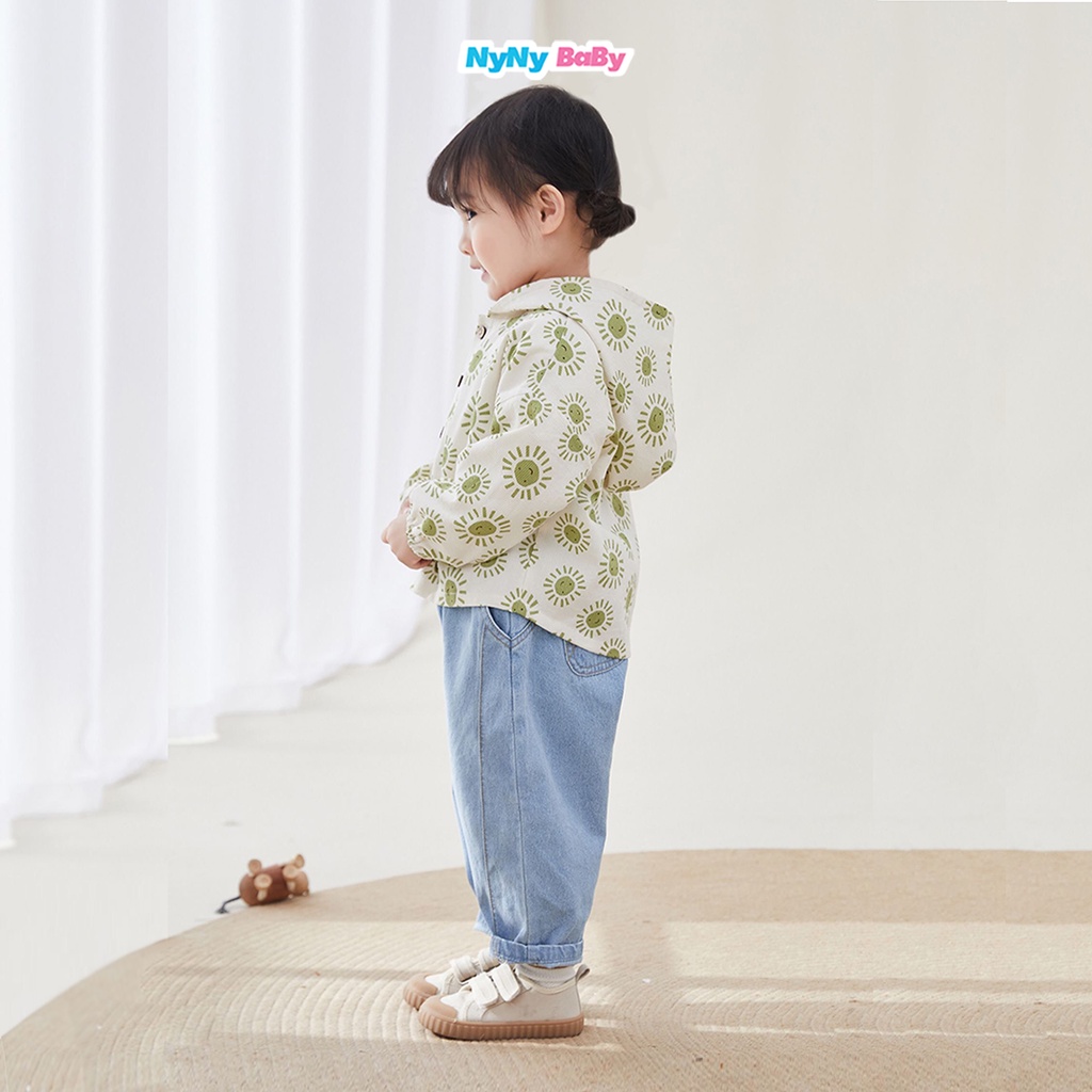 Quần jean cho bé trai bé gái form baggy vải jean mềm nyny baby phong cách - ảnh sản phẩm 5