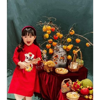 Áo dài kỳ lân cho bé