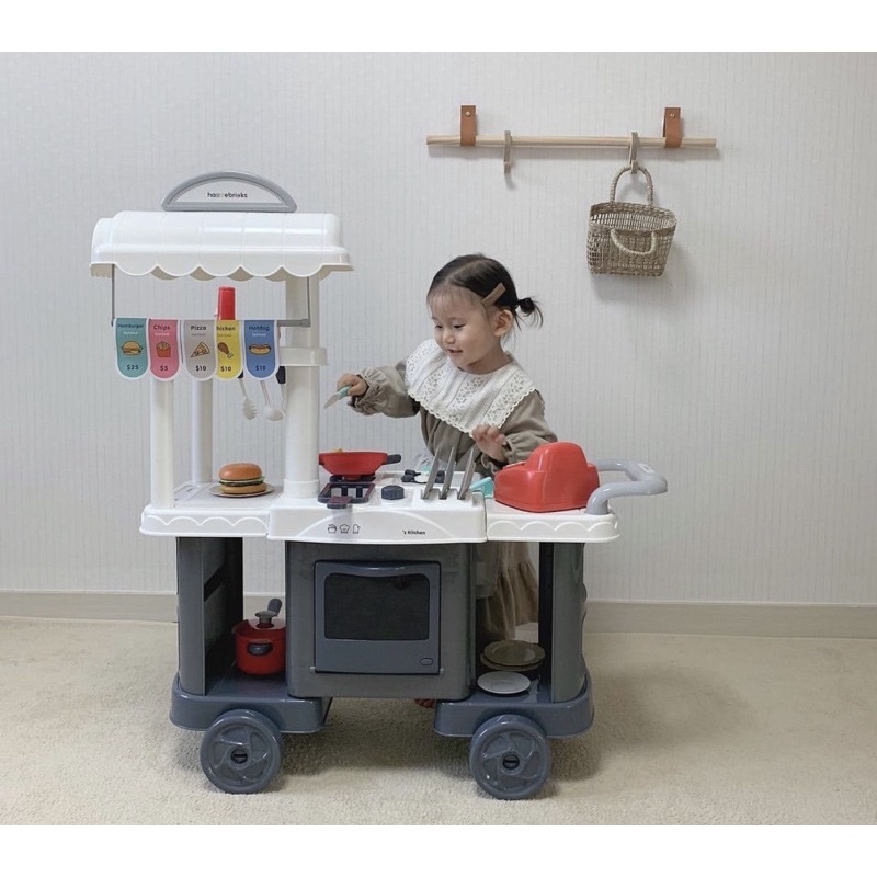 Xe bếp nấu ăn cho bé cao cấp Haave Bricks Nội Địa Hàn Quốc